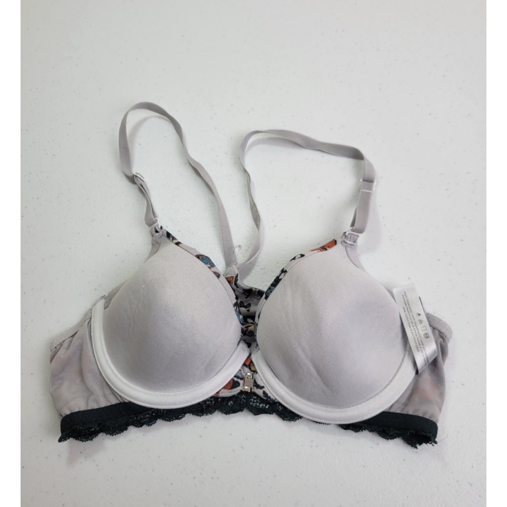 Adore Me Racerback Underwire Bra‎ Multicolor Butterflies Front Closure Size 32C - Picture 4 of 7